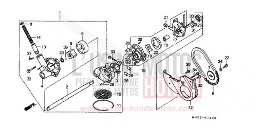 OIL PUMP GL1500L de 1990